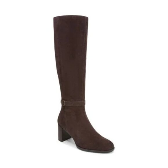 Vionic $275 Valora Tall Boot Chocolate Ganache Suede Sz 10 Wide NIB! - Picture 2 of 6